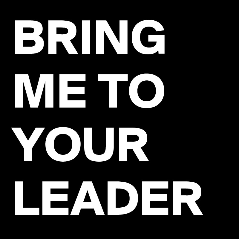 BRING ME TO YOUR LEADER