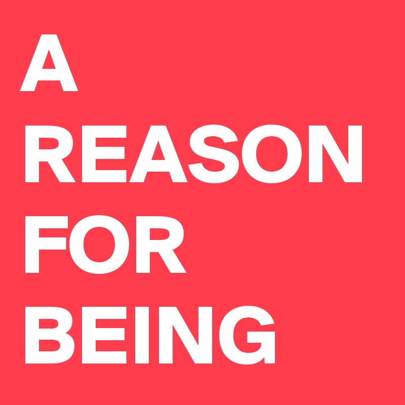 A REASON FOR BEING