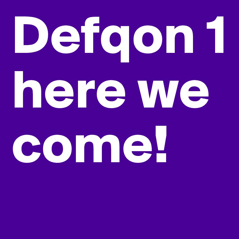 Defqon 1 here we come!