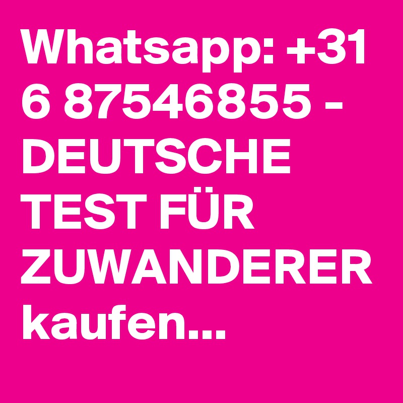 Whatsapp: +31 6 87546855 - DEUTSCHE TEST FÜR ZUWANDERER kaufen...