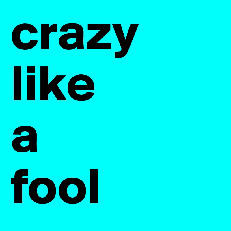 crazy
like
a
fool
