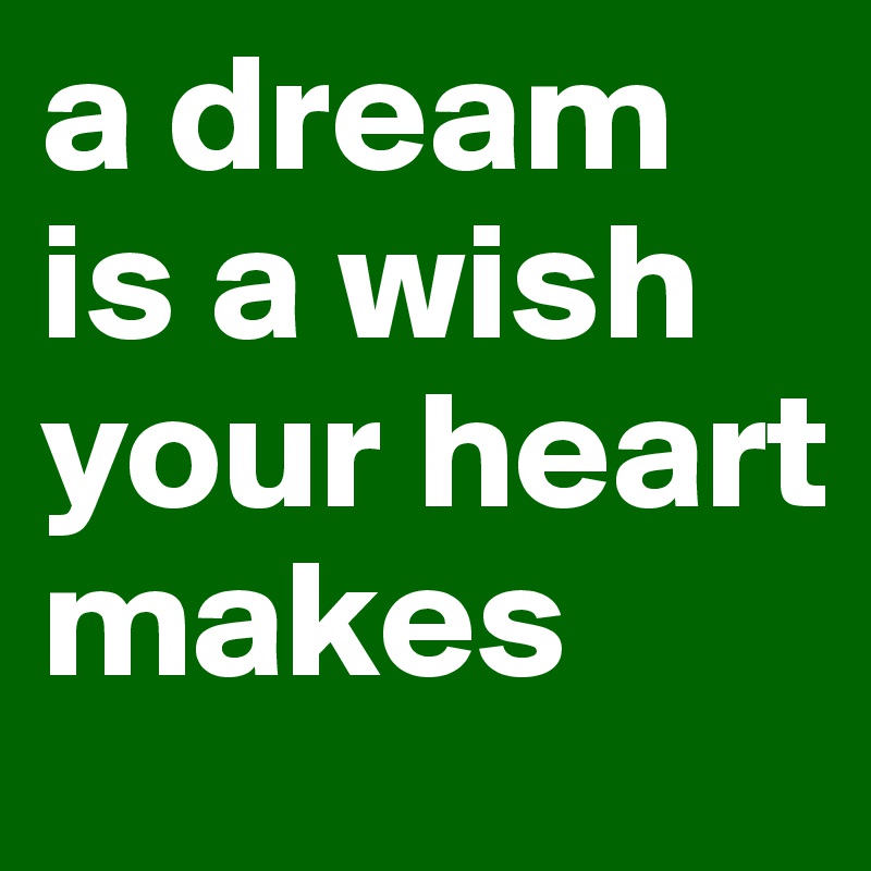 a dream is a wish your heart makes 