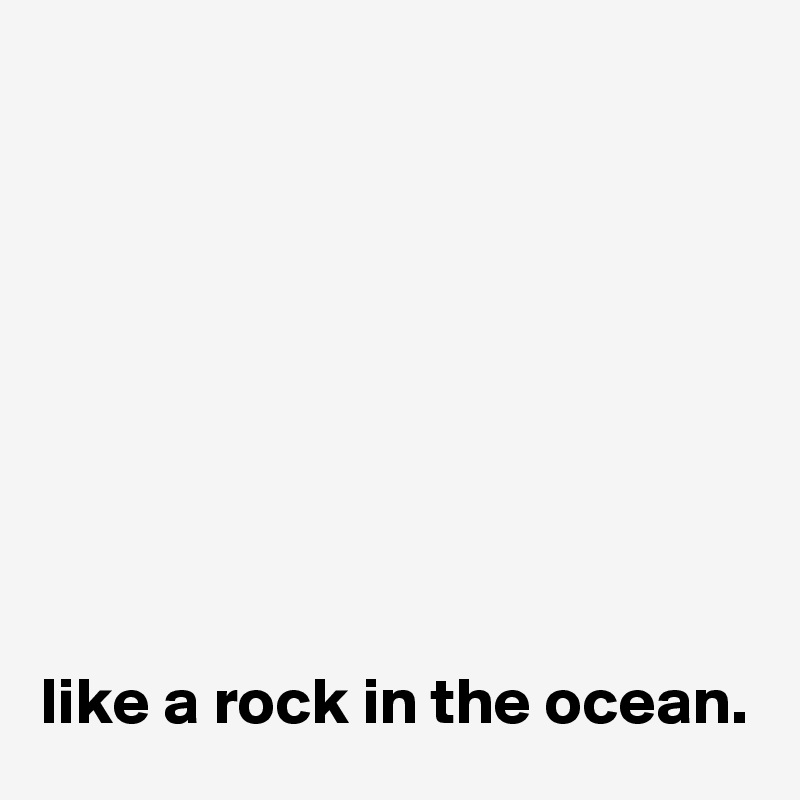 








like a rock in the ocean.