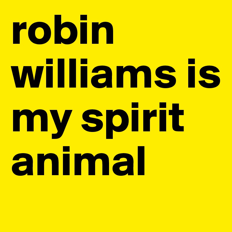 robin williams is my spirit animal