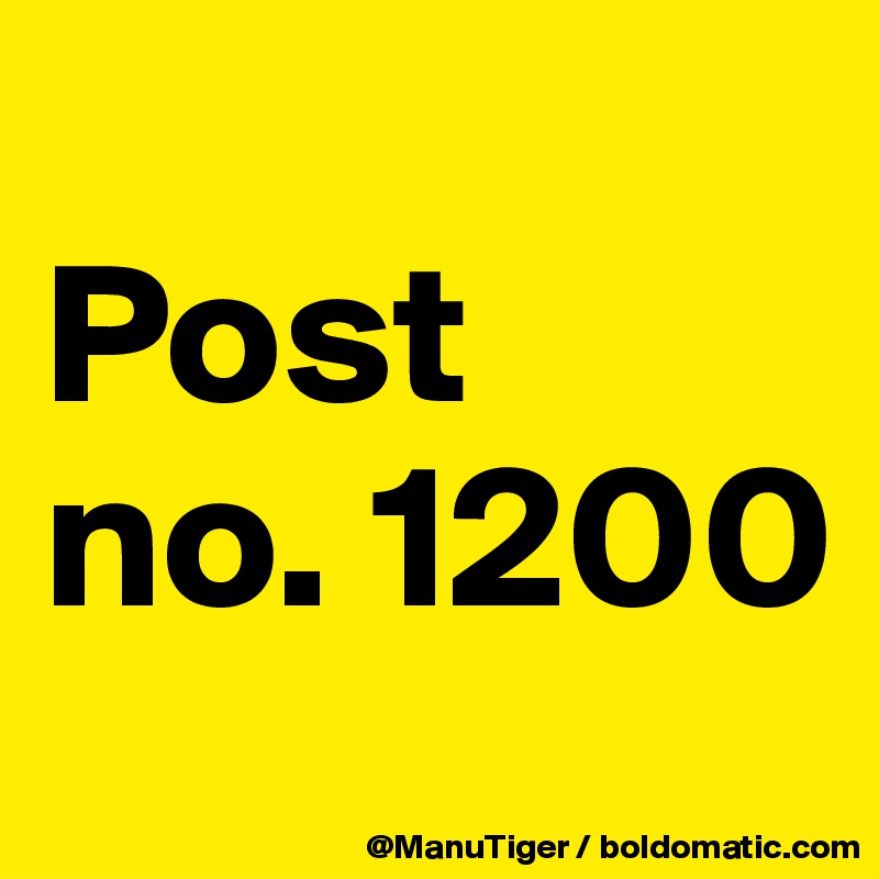 
Post
no. 1200