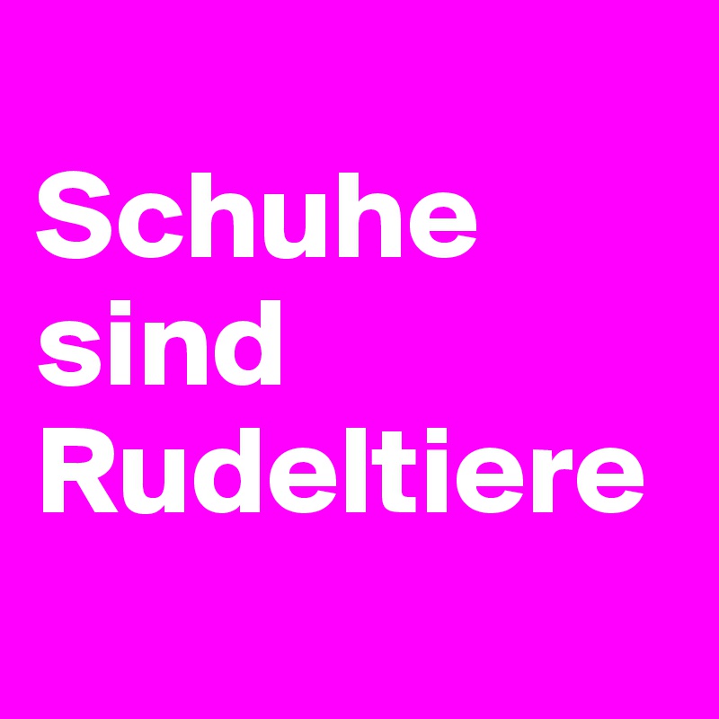 
Schuhe sind Rudeltiere
