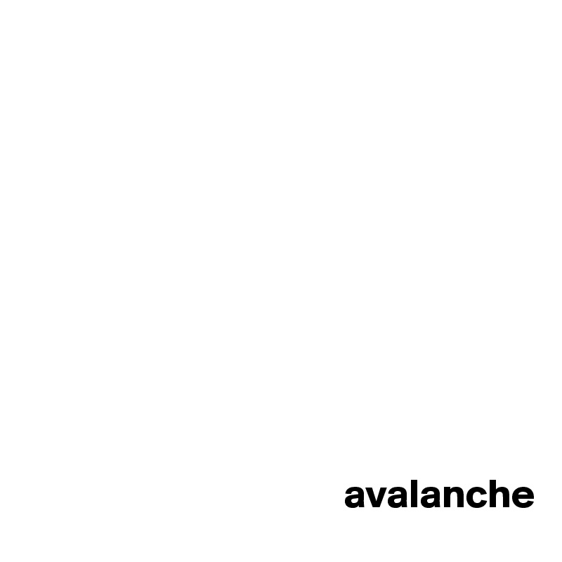 










                                       avalanche