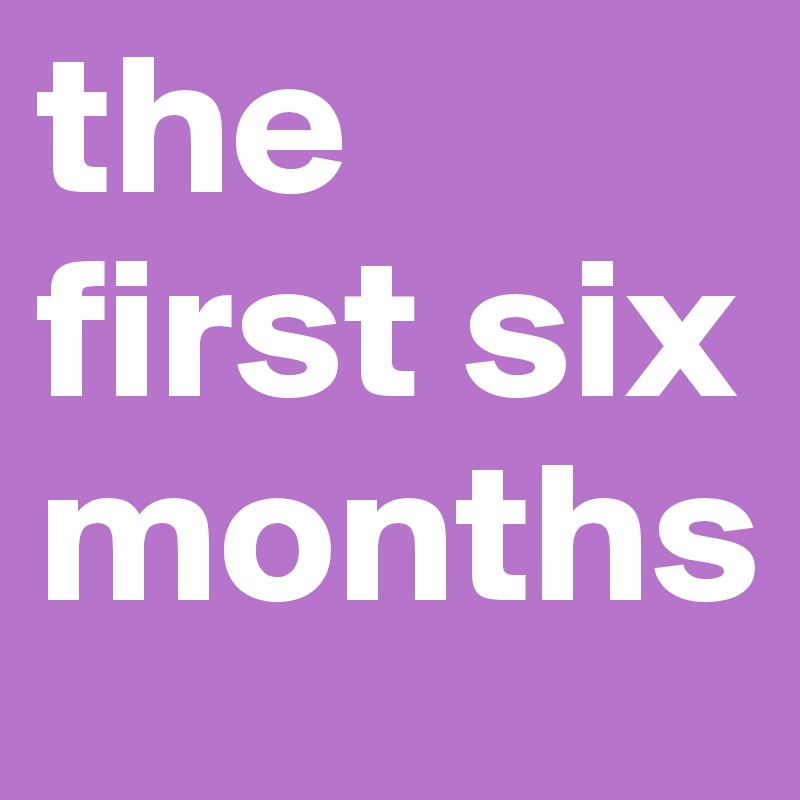 the first six months