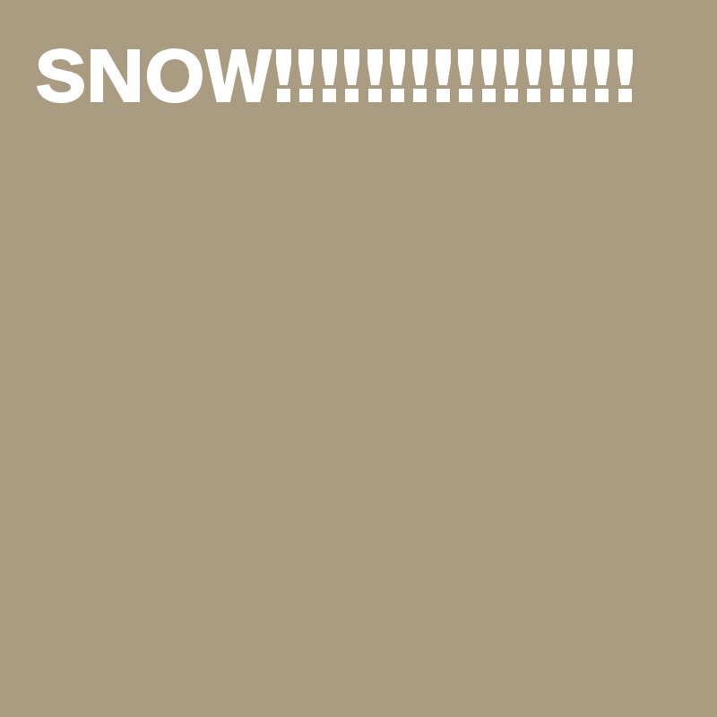SNOW!!!!!!!!!!!!!!!!