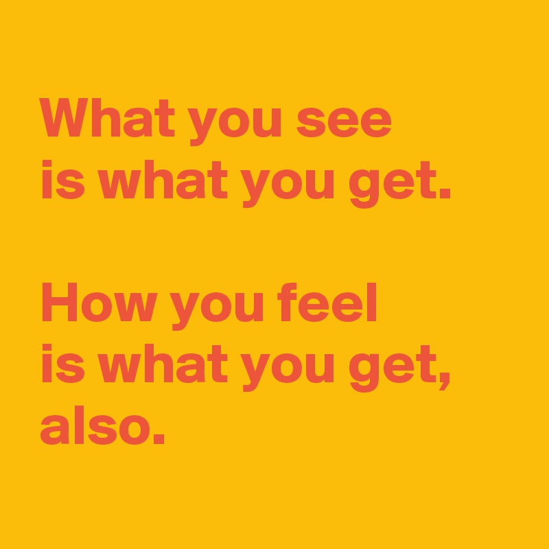 what-you-see-is-what-you-get-how-you-feel-is-what-you-get-also