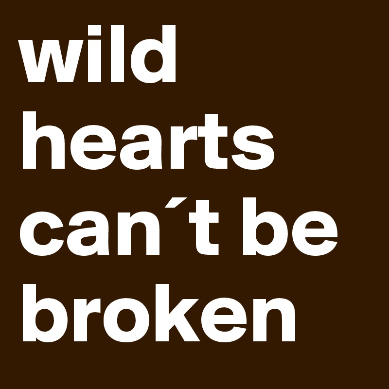 wild hearts can´t be broken