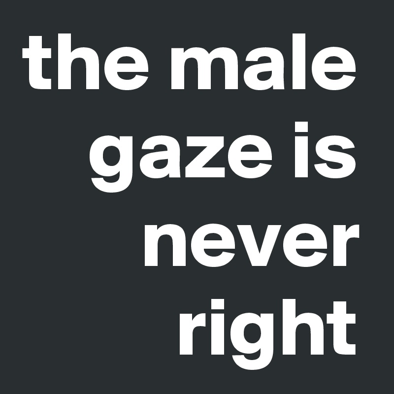 the male gaze is never right