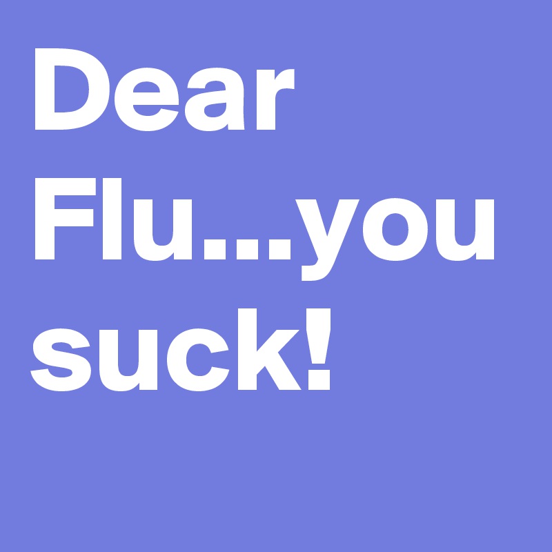 Dear Flu...you suck!