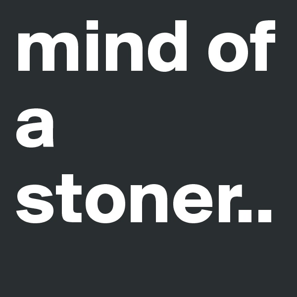 mind of a stoner..
