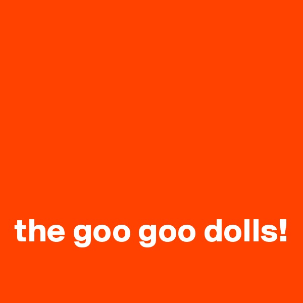 





the goo goo dolls!