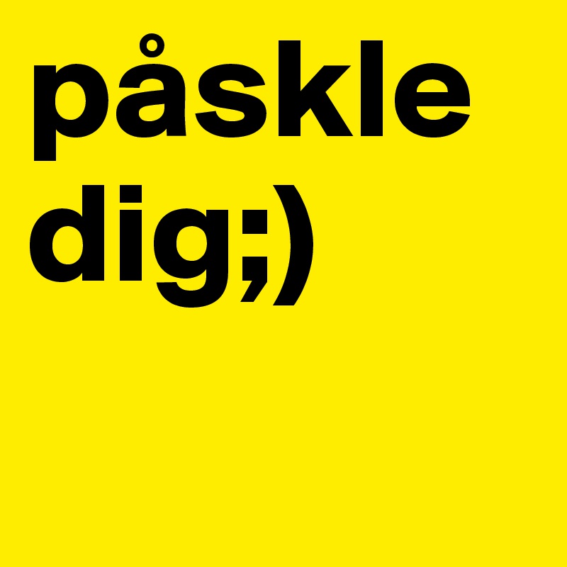 påskledig;)