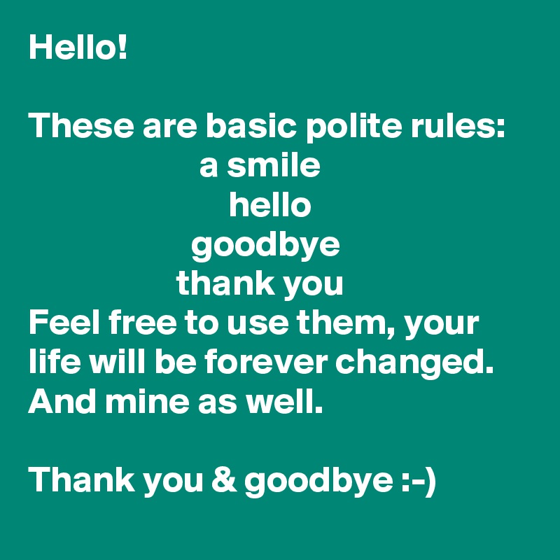 How to say hello politely