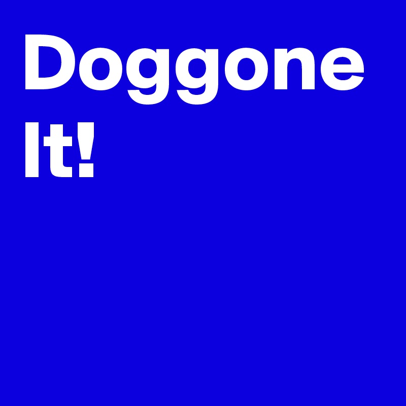 Doggone
It!