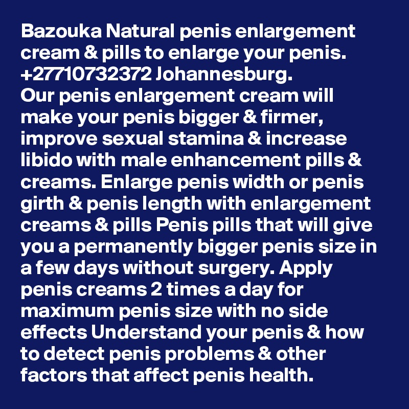 Enlargement natural penis The Complete
