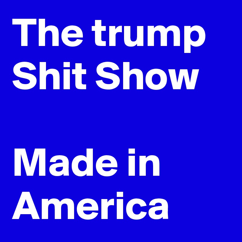 The trump Shit Show

Made in America
