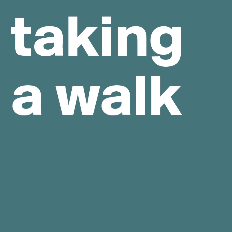 taking a walk