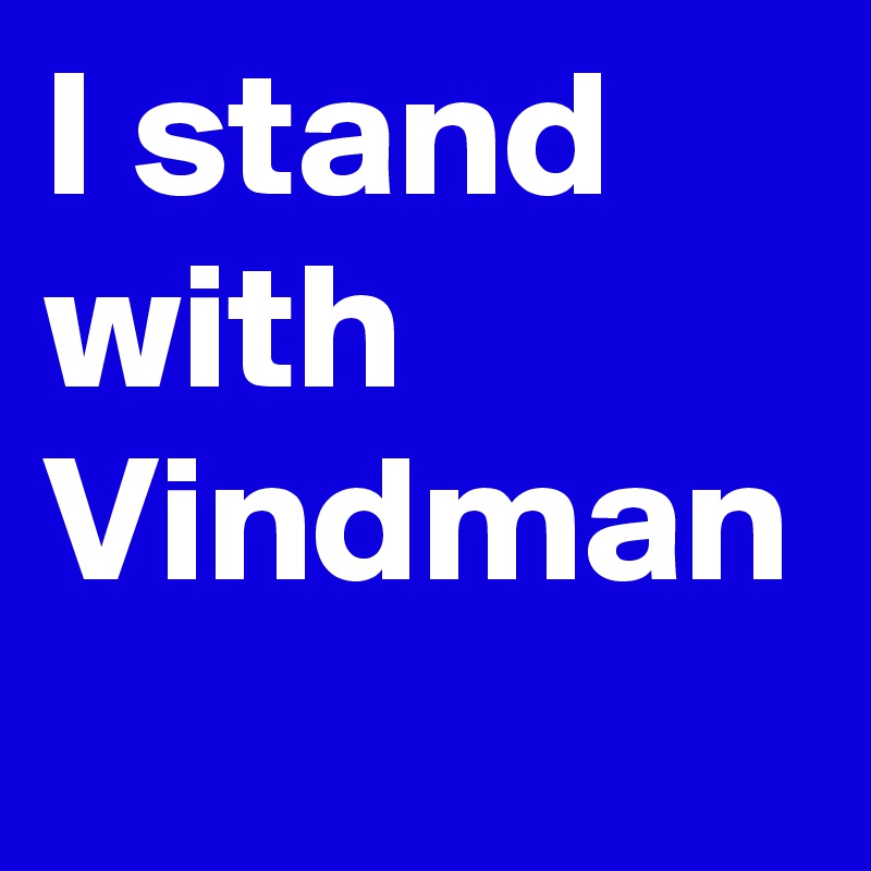 I stand with Vindman