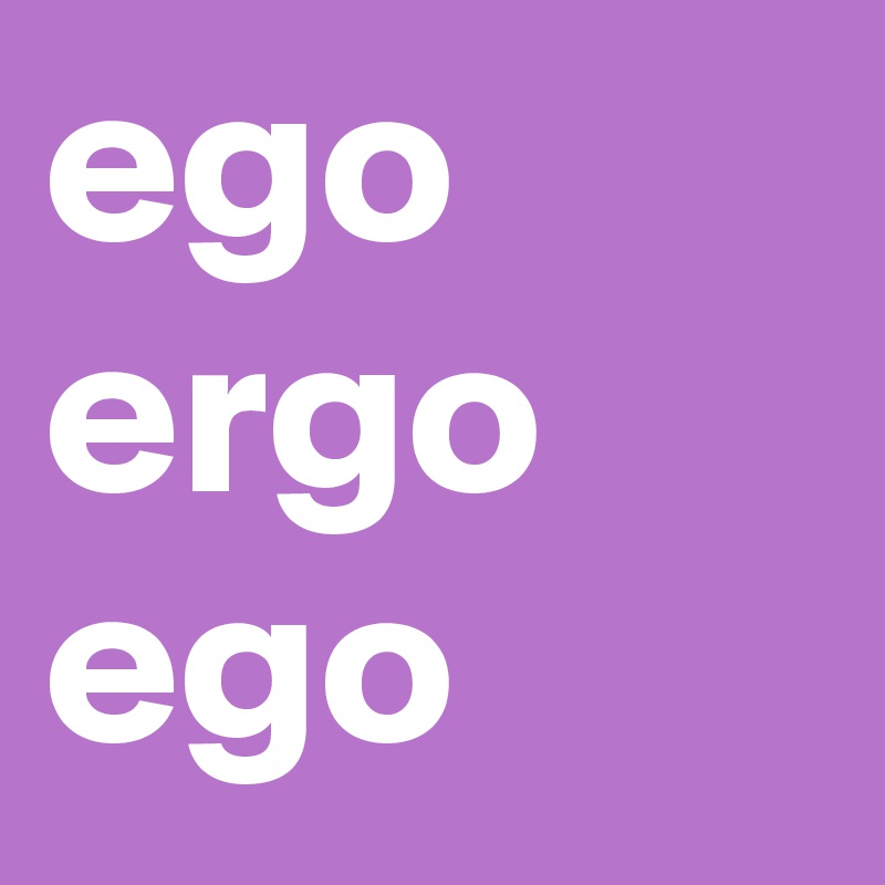 ego ergo ego