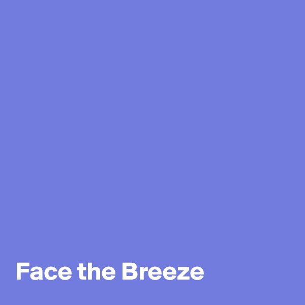 








Face the Breeze