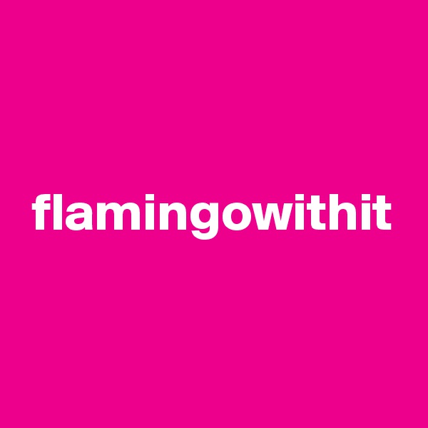 


 flamingowithit


