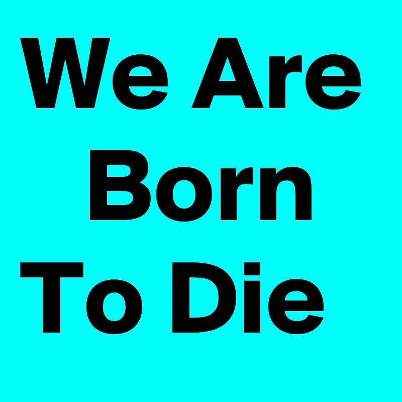 We Are    Born To Die