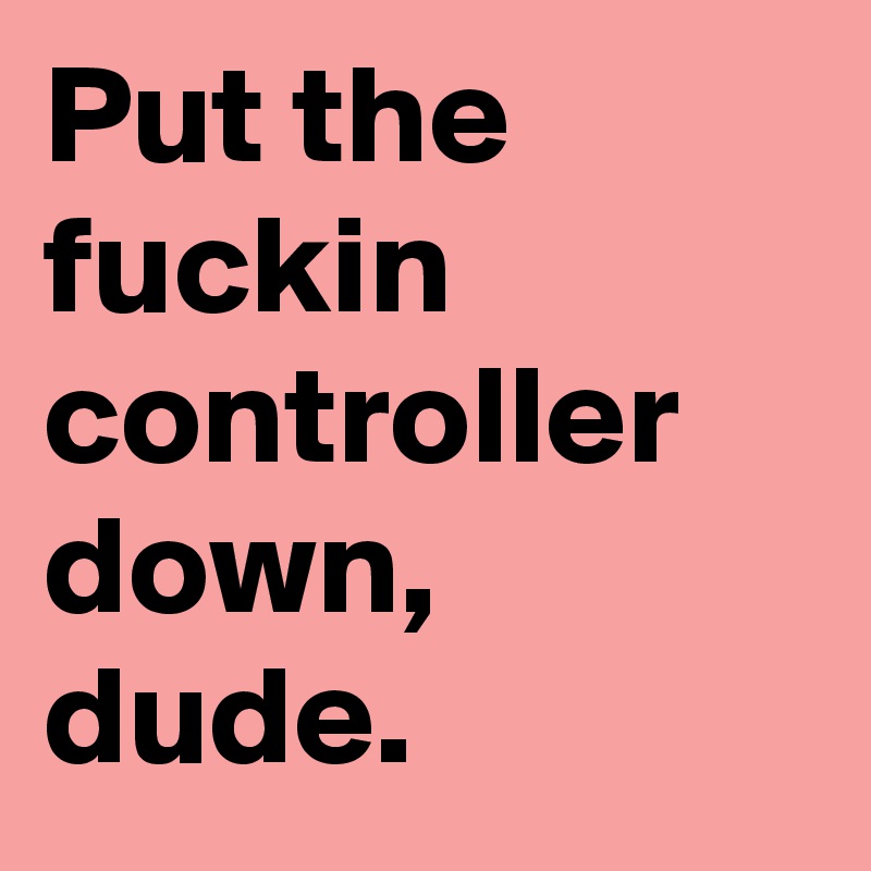 Put-the-fuckin-controller-down-dude