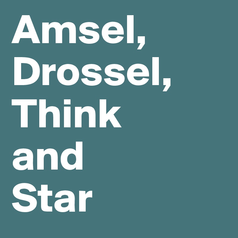 Amsel, Drossel, Think
and
Star