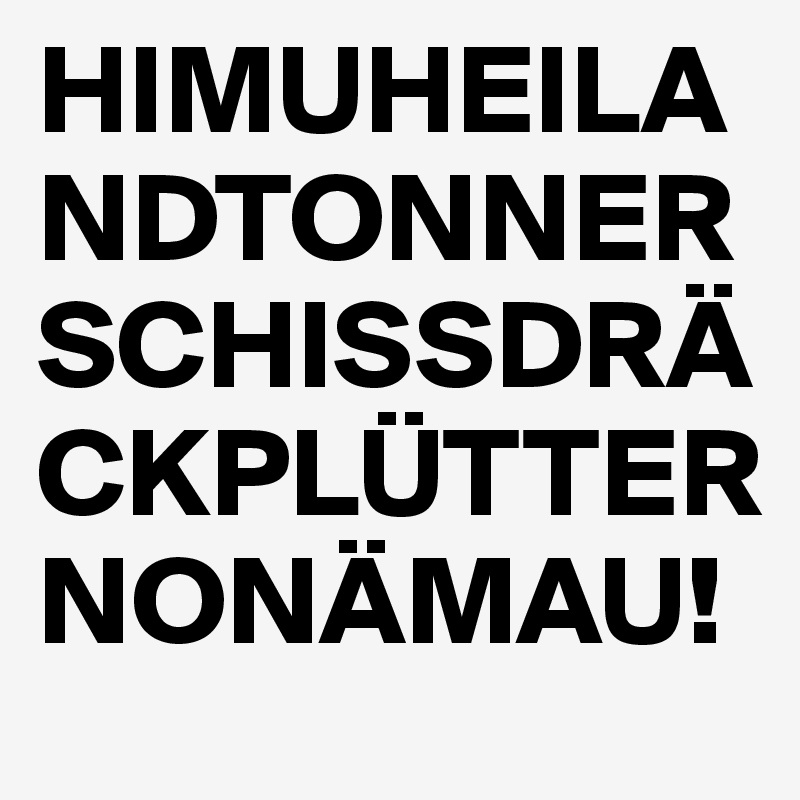 HIMUHEILANDTONNERSCHISSDRÄCKPLÜTTERNONÄMAU!