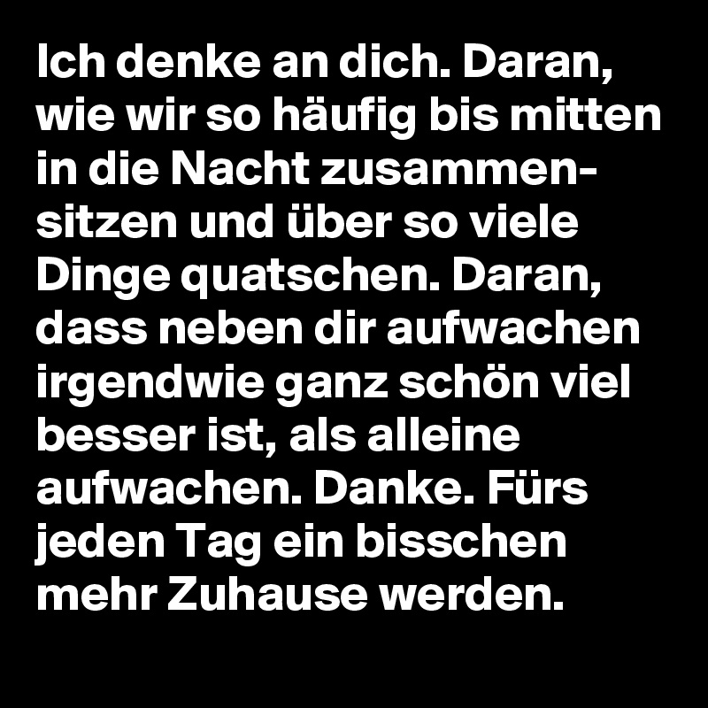 Nacht tag denk ich und dich an An dich