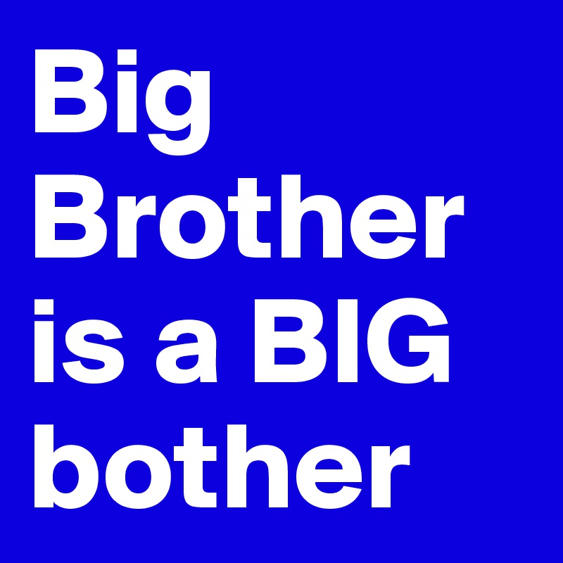 Big Brother is a BIG bother