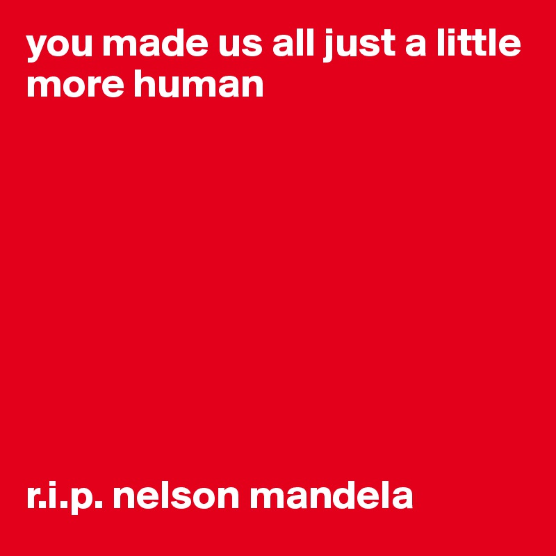 you made us all just a little more human









r.i.p. nelson mandela