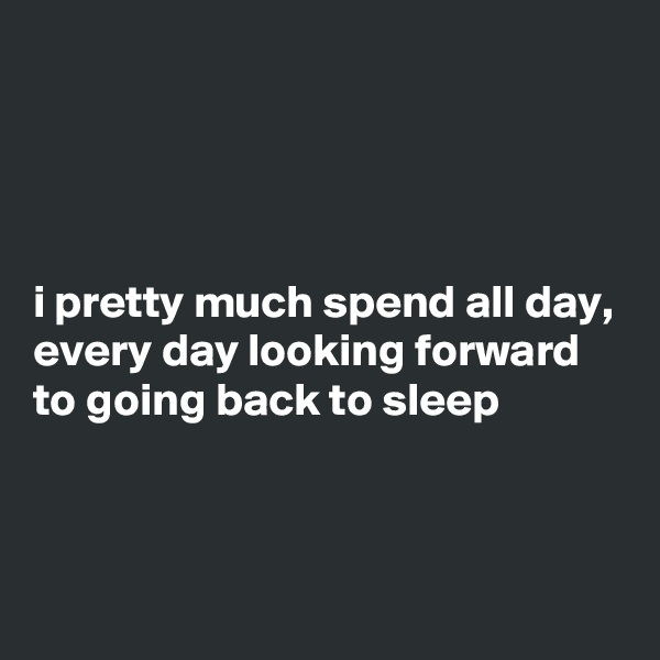 




i pretty much spend all day, every day looking forward to going back to sleep




