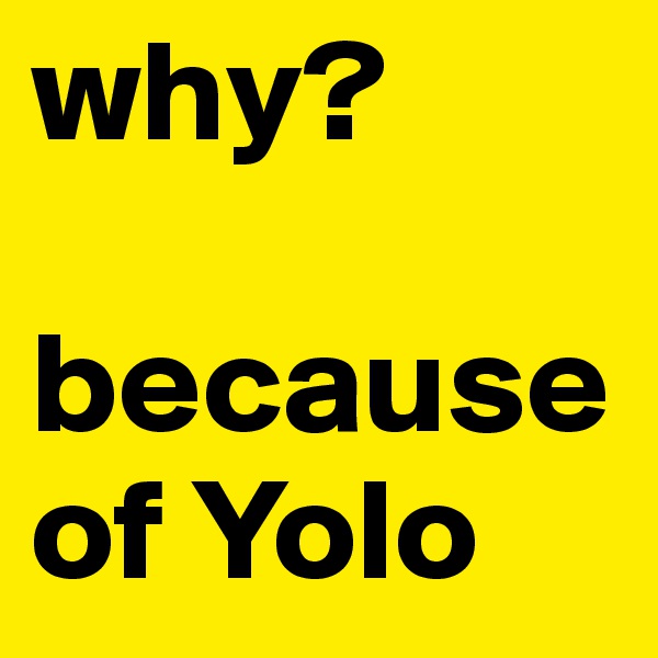 why?

because of Yolo