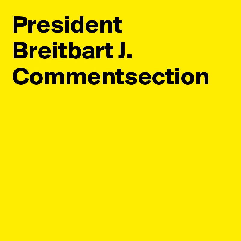 President Breitbart J. Commentsection