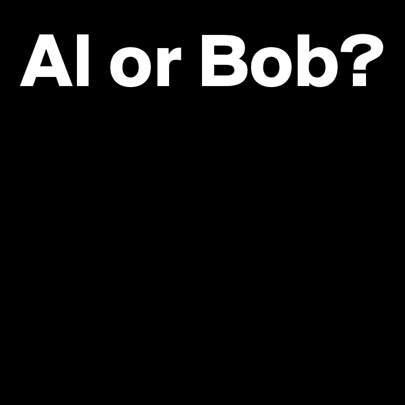 Al or Bob?


