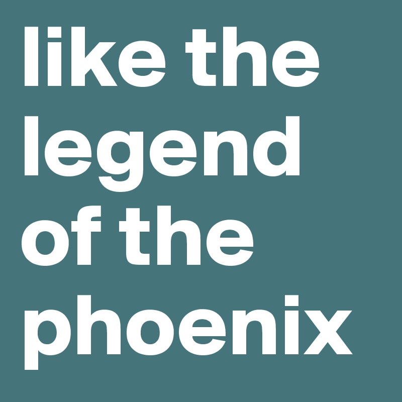 like the legend of the phoenix