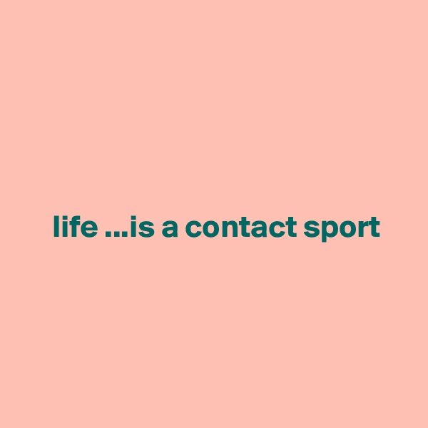 





     life ...is a contact sport




