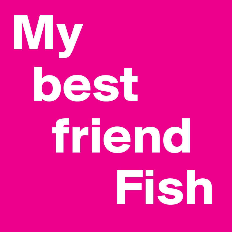 My 
  best
    friend
          Fish