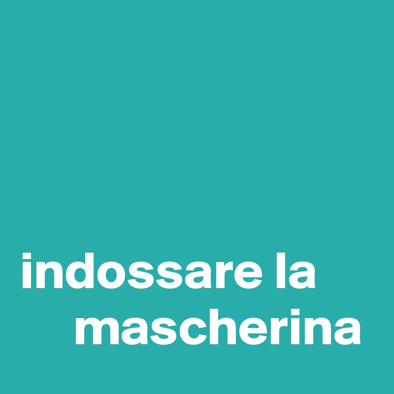 



indossare la 
     mascherina