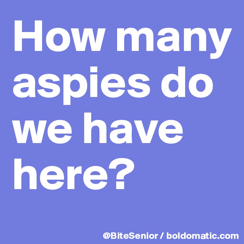 How many aspies do we have here?