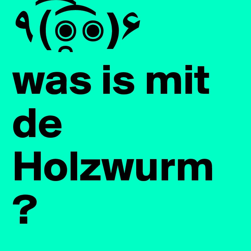 ?(?????)? 
was is mit de Holzwurm ? 