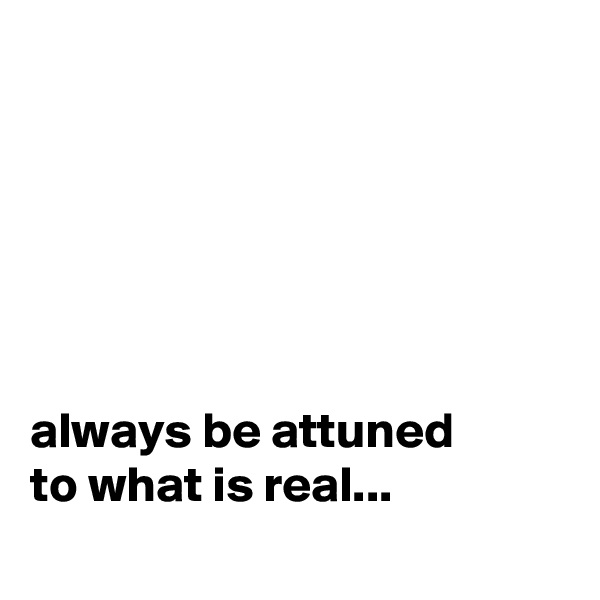 






always be attuned
to what is real...
