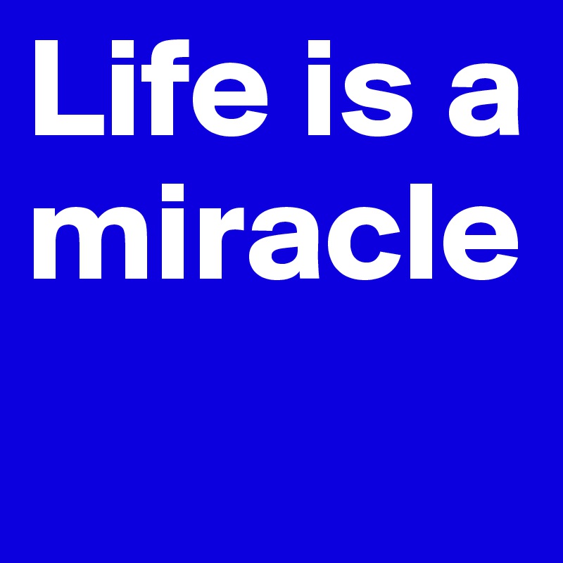 Life is a miracle