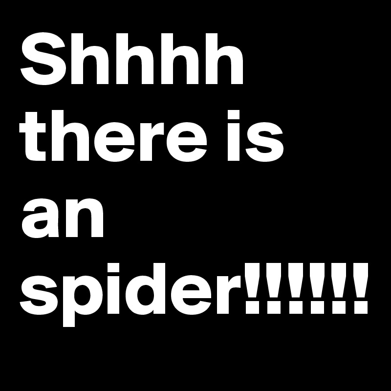 Shhhh there is an spider!!!!!!