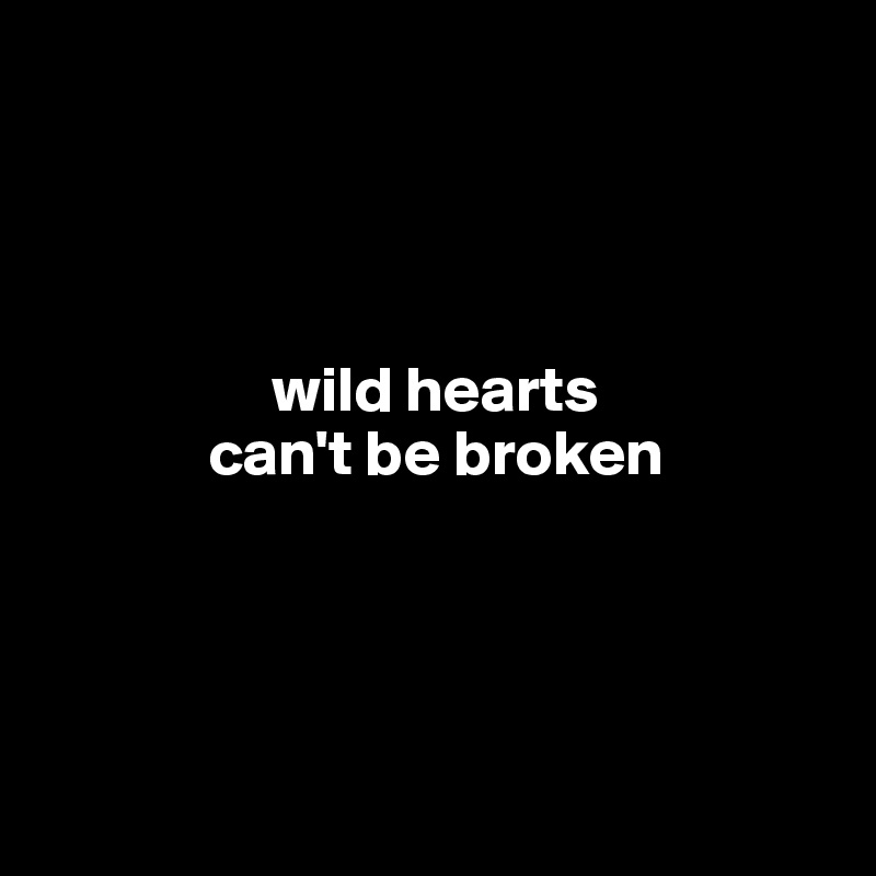




                  wild hearts 
             can't be broken




